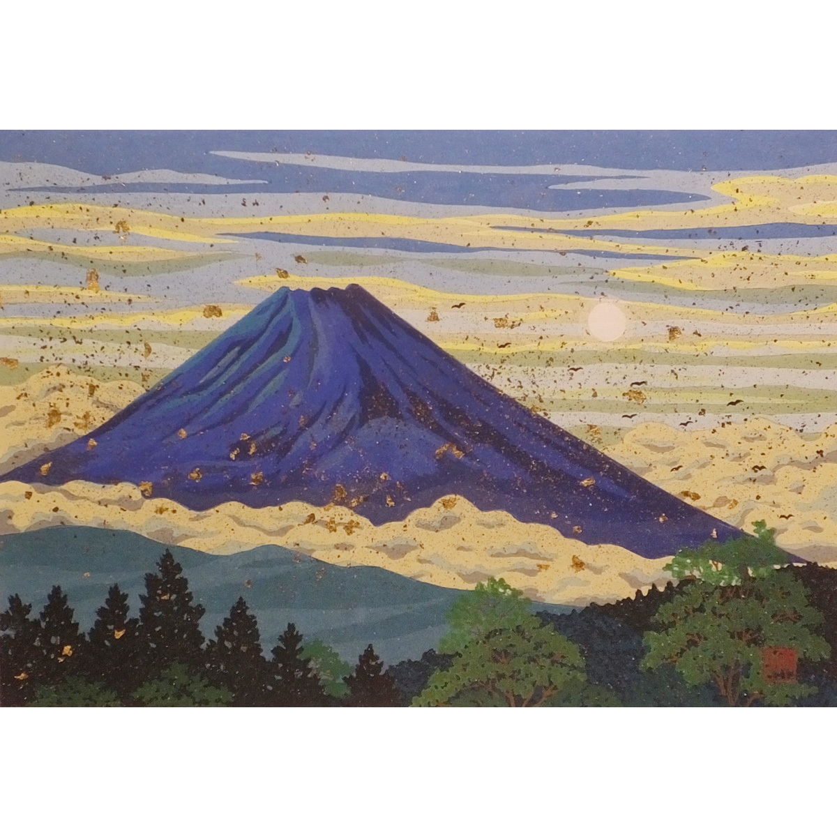 井堂雅夫 | 日本の四季 sight 木版画『錦秋の奥入瀬』