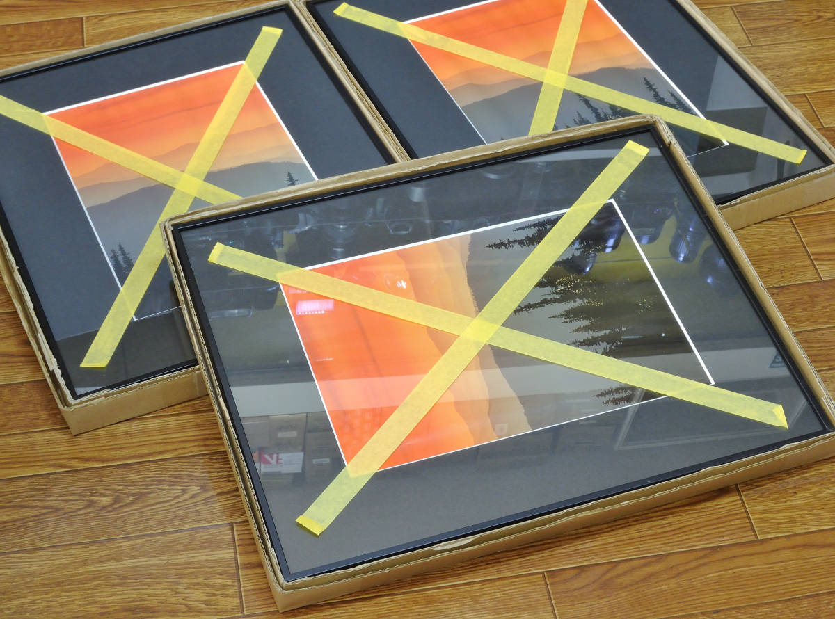 フジカラー FUJICOLOR アルミ額縁 A300 ワイド4切 3枚（中古品）W四切