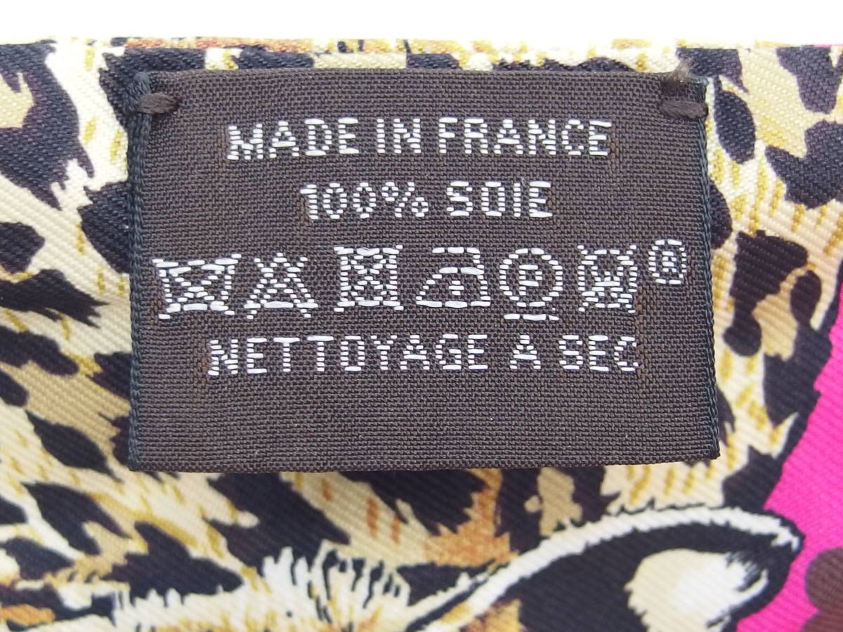 HERMES シルクモスリン ストール ジャングル・ラブ ピンク 60×170