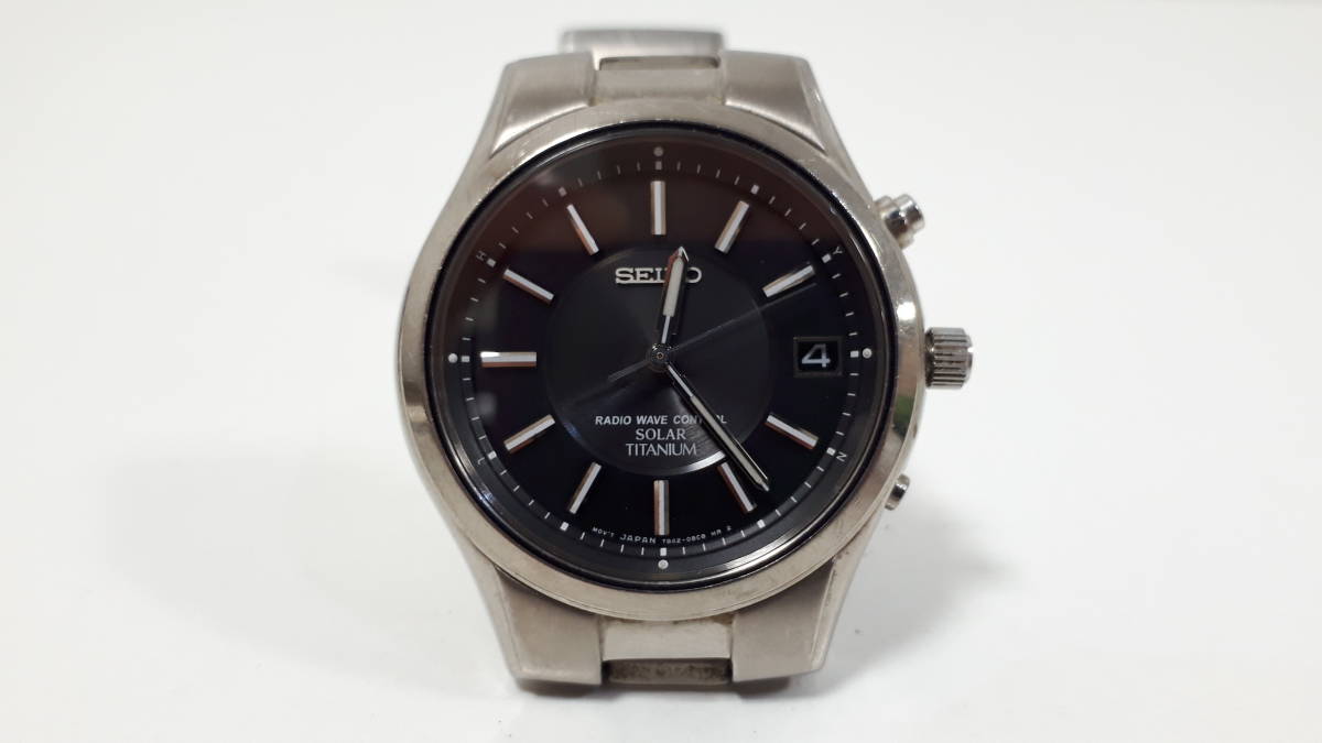 送料無料，お得 21460 SEIKO セイコー RADIO WAVE CONTRO SOLAR TITANIUM メンズ 電波ソーラー 7B42-0AN0 リューズ操作不可(セイコー)｜売買されたオークション情報、yahooの商品情報をアーカイブ公開 - オークファン その他