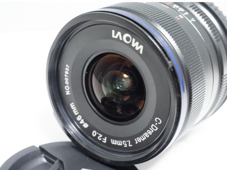★極美品/箱付★ LAOWA 7.5mm f2 MFT BK マイクロフォーサーズ 7.5mm LAOWA MFT 極美品LAOWA F2（マイクロフォーサーズ用） マイクロフォー