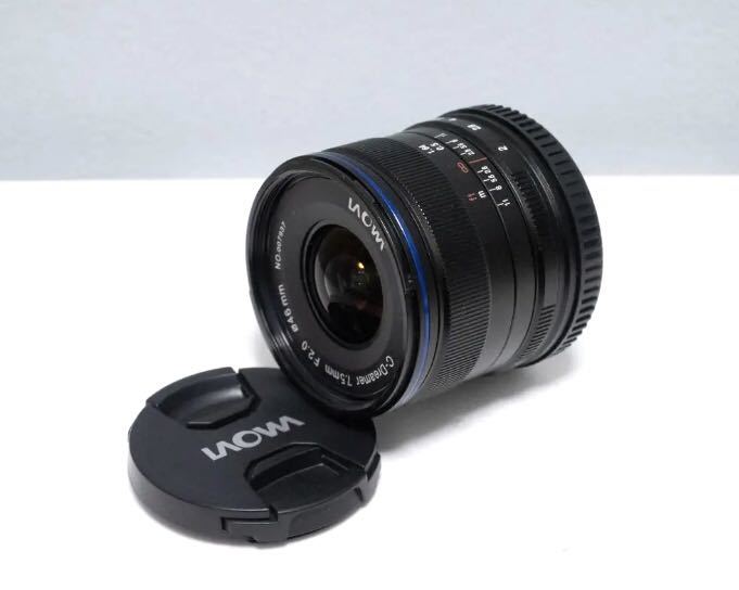★極美品/箱付★ LAOWA 7.5mm f2 MFT BK マイクロフォーサーズ 7.5mm LAOWA MFT 極美品LAOWA F2（マイクロフォーサーズ用） マイクロフォー