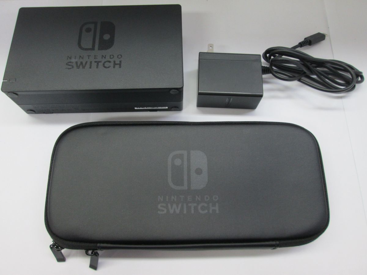 25 送60サ 0510&C15 ニンテンドー スイッチ 旧型 XAJ グレー アダプター ドック セット 中古品
