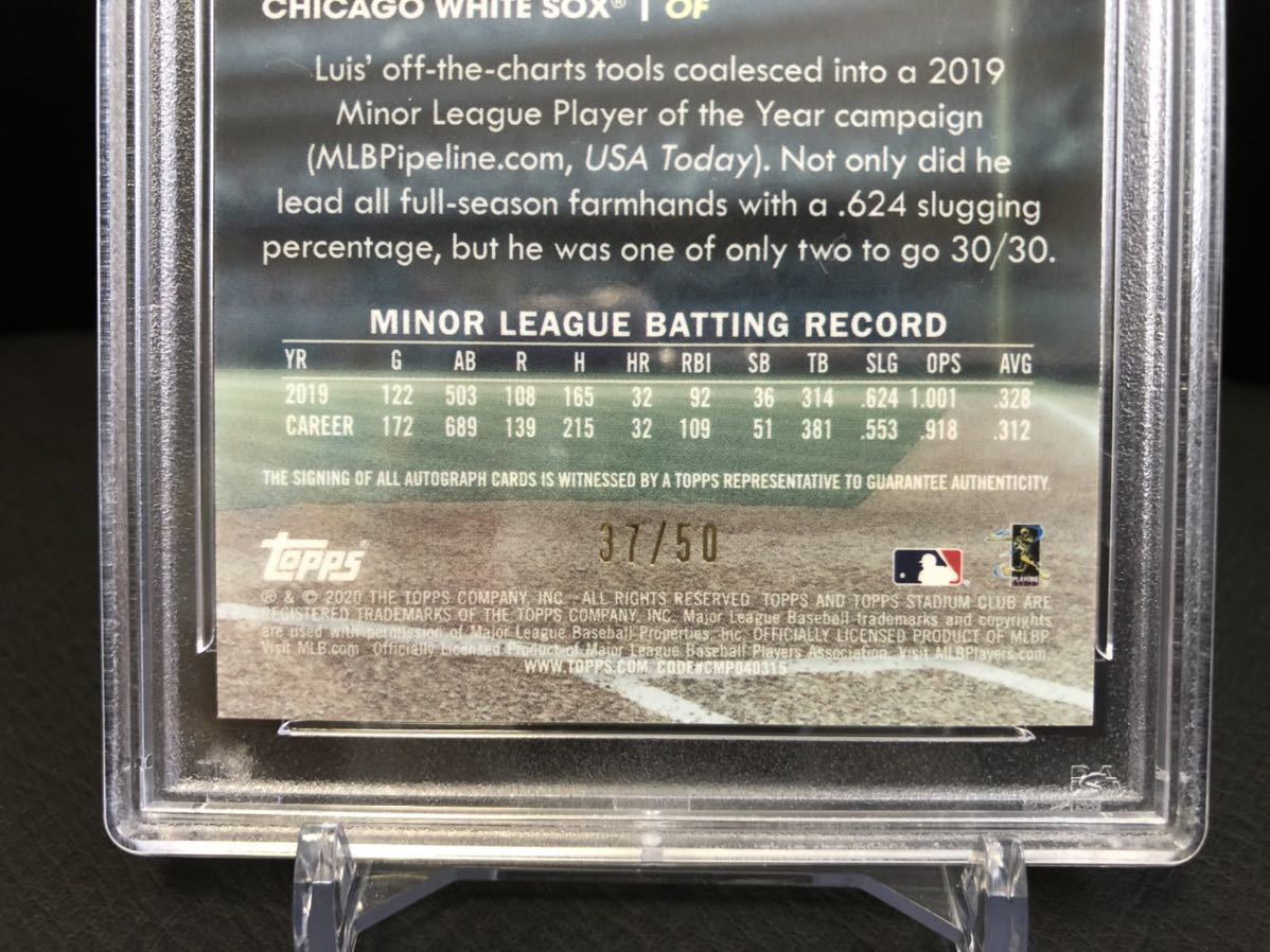 50枚限定 2020 topps STADIUM CLUB Chrome [LUIS ROBERT] GOLD 