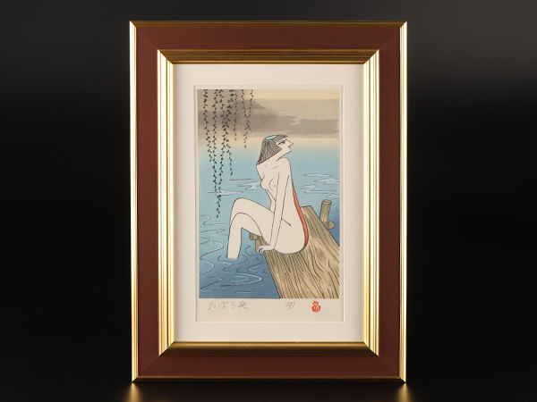  流 小島功 木版画 額 おぼろ夜 TD890(木版画)｜売買されたオークション情報、yahooの商品情報をアーカイブ公開 - オークファン 木版画