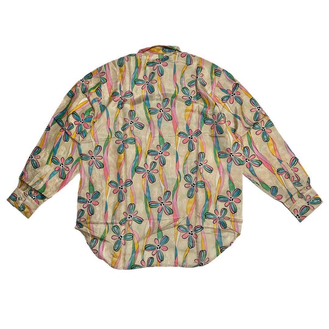 新品 1993SS yohji yamamoto pour homme 花柄 シルクシャツ ヨウジ 
