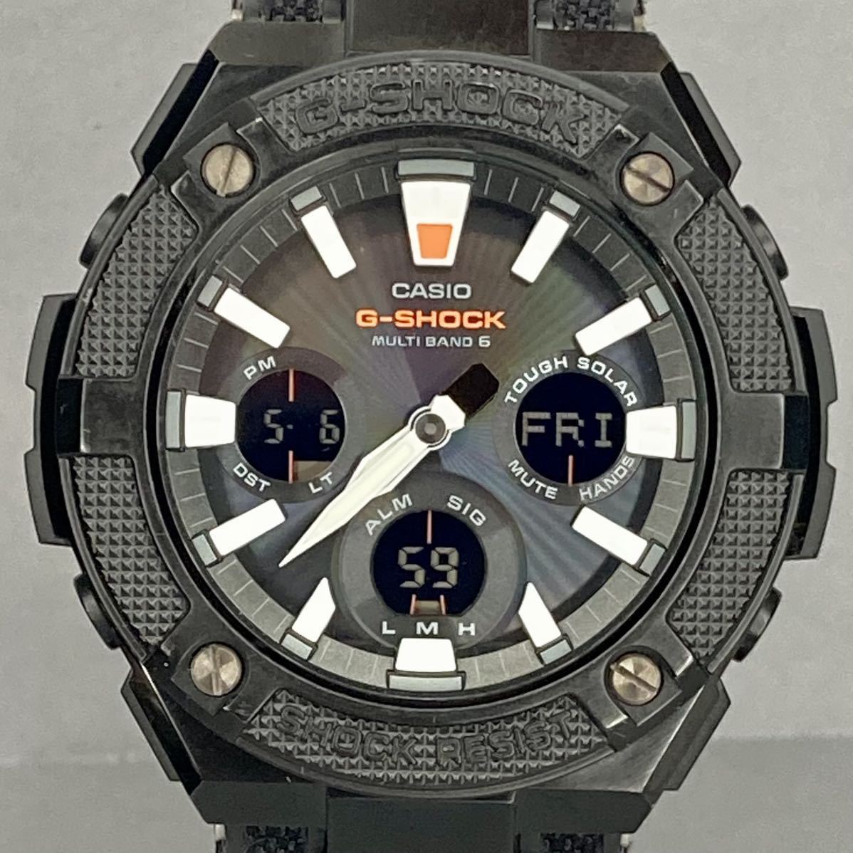 極美品 G-SHOCK GST-W130BC-1AJF G-STEEL Gスチール タフソーラー 電波 