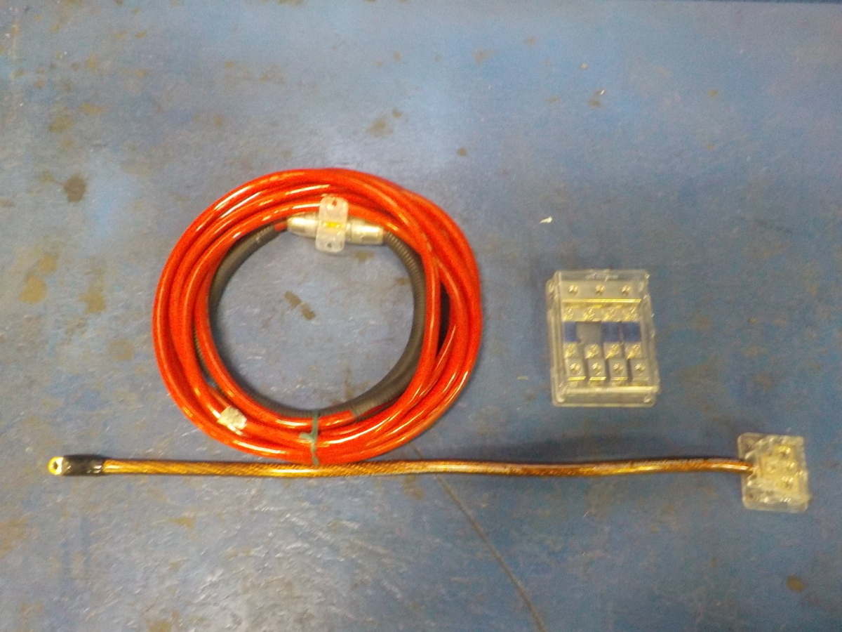 ◇メーカー不明 オーディオ配線用 電源分配器 マルチパワーユニット パワーボックス 電源ケーブルセット 3×4ポート 3ポート 2個セット