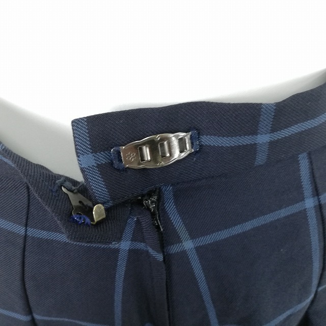 1円 イートン マイクロミニスカート リボン 等 上下4点セット LL 冬物 長袖 女子 学生服 東京小平高校 山本寛斎 紺 中古 ランクB EY6152_6