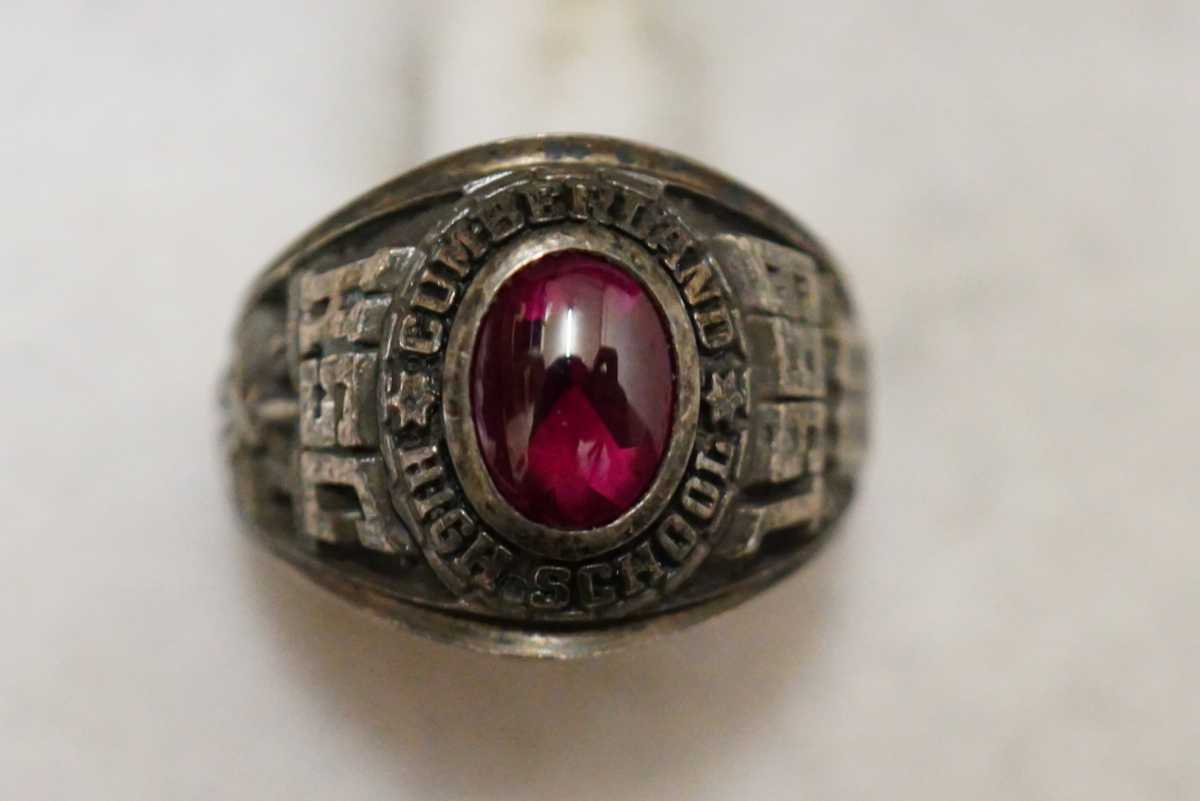 43 ルビー カレッジリング リング 指輪 約9号 ヴィンテージ  
