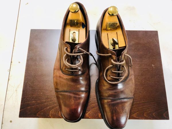 CROCKETT&JONES AUDLEY クロケット＆ジョーンズ オードリー ダークブラウン 61/2 難有 シューツリーキーパー付