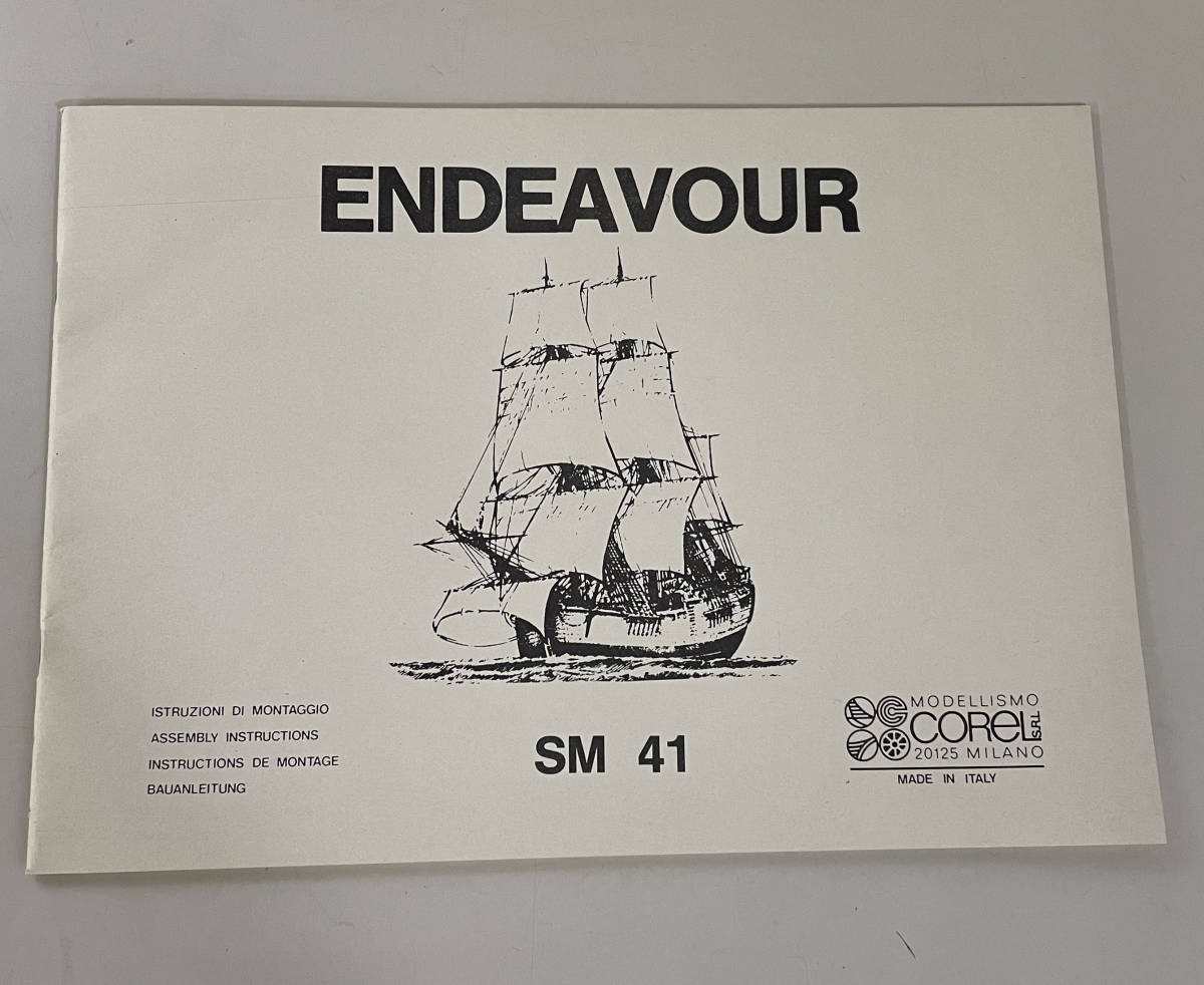 COREL/コーレル社 1/60 ENDEAVOUR 1768 木製帆船模型キット図面・Black
