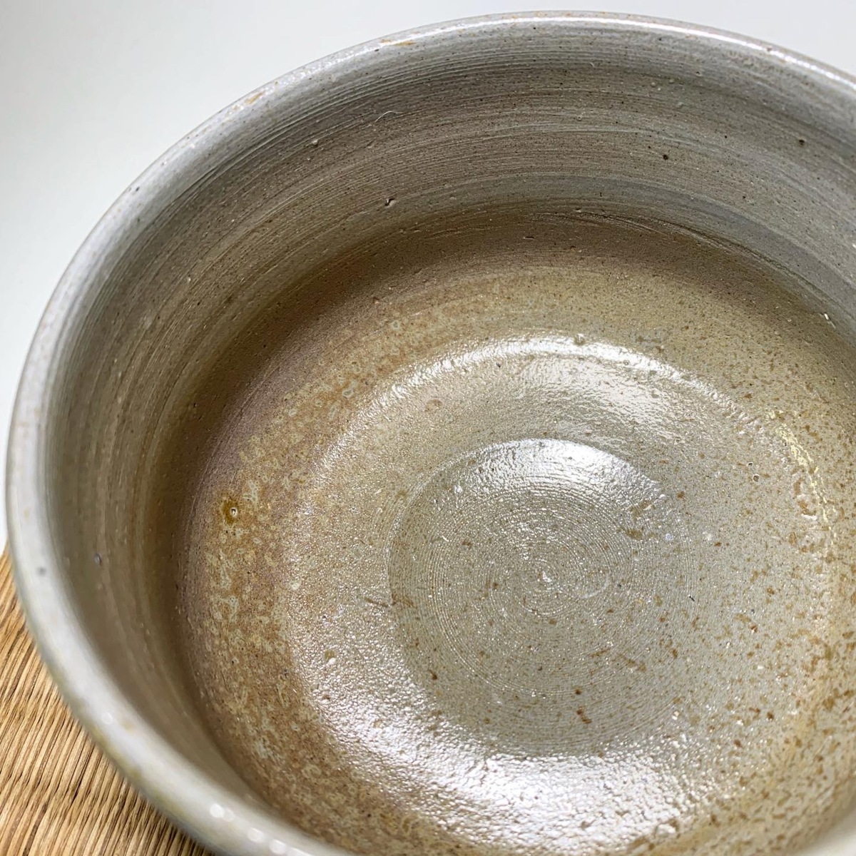 京全# 県無形文化財 『藤原 楽山』 造 青備前茶碗 共箱 共布 栞