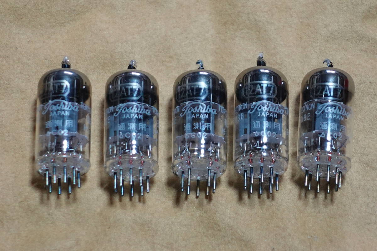 東芝 12AT7&frasl;ECC81 Hi-S 同一ロット(5本) ○ 12AT7 F 東芝」の落札