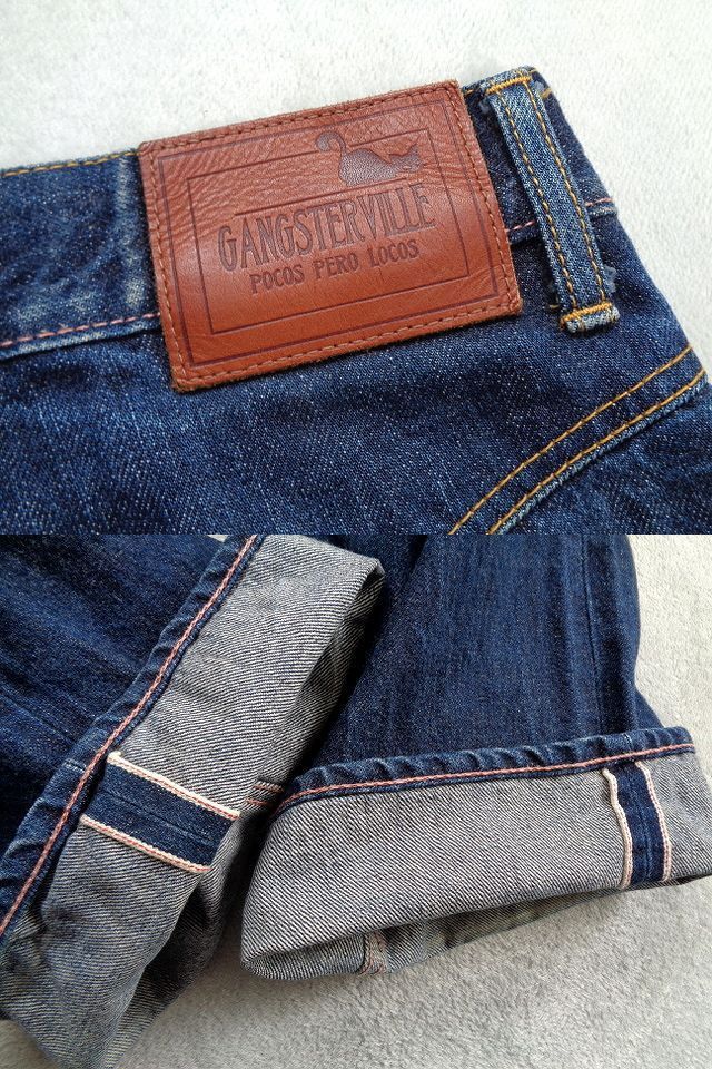 ◎GANGSTERVILLE ギャングスタービル アイアンクロス刺繍 デニム