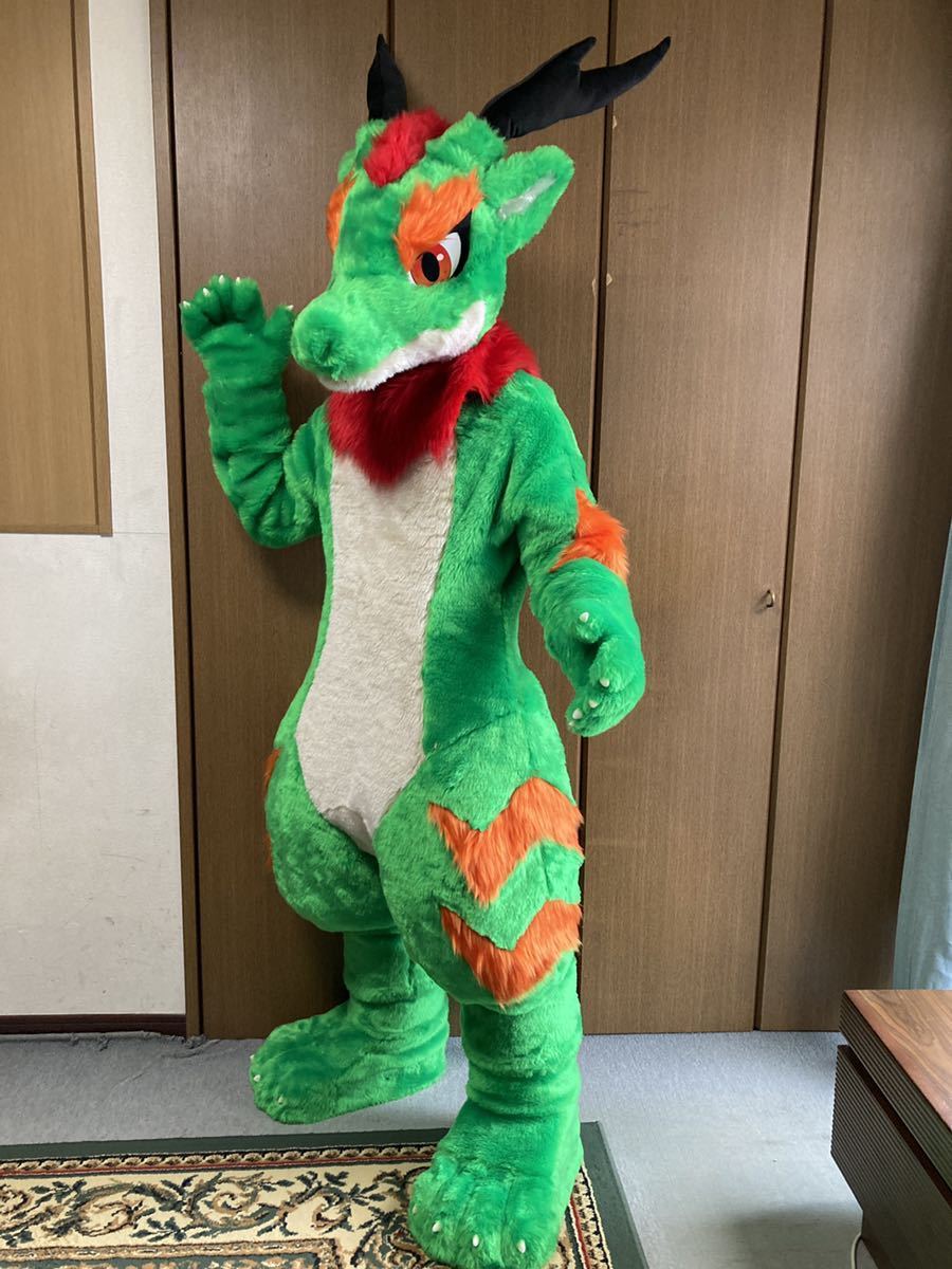 ファースーツ ドラゴン fursuit ケモノ 着ぐるみ 等身大 アトラク