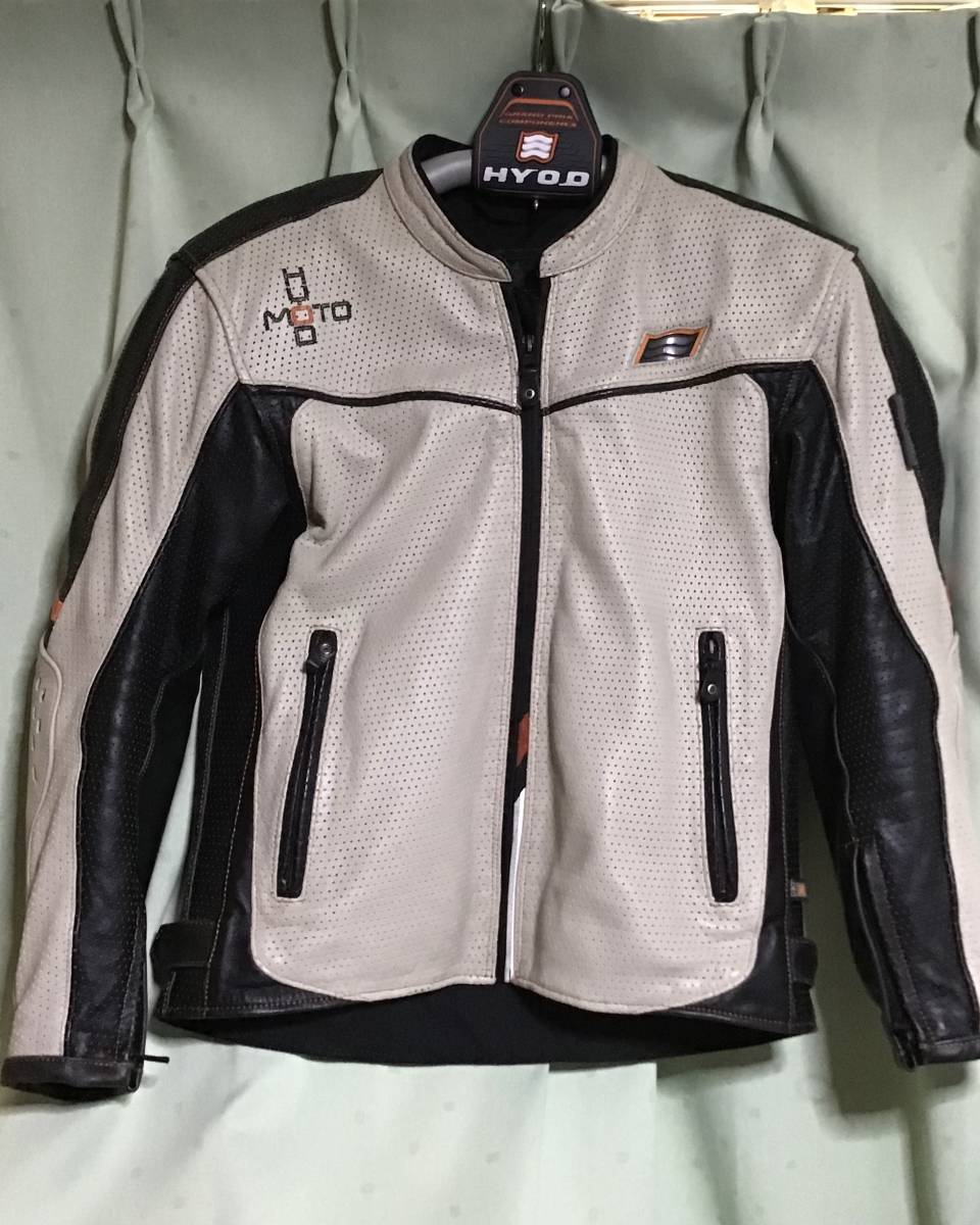 HYOD パンチングレザーバイカージャケット XL