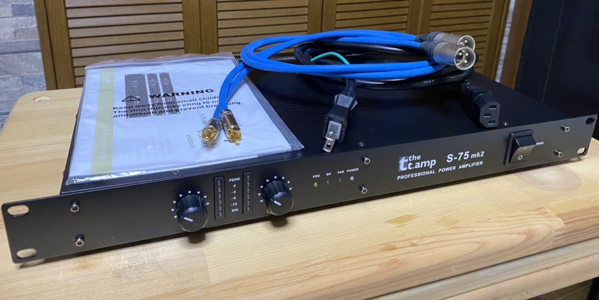 トーマン S-75mk2 パワーアンプ プロケーブル ジャンク トーマン S-75mk2 パワーアンプ プロケーブル ジャンク Bランク