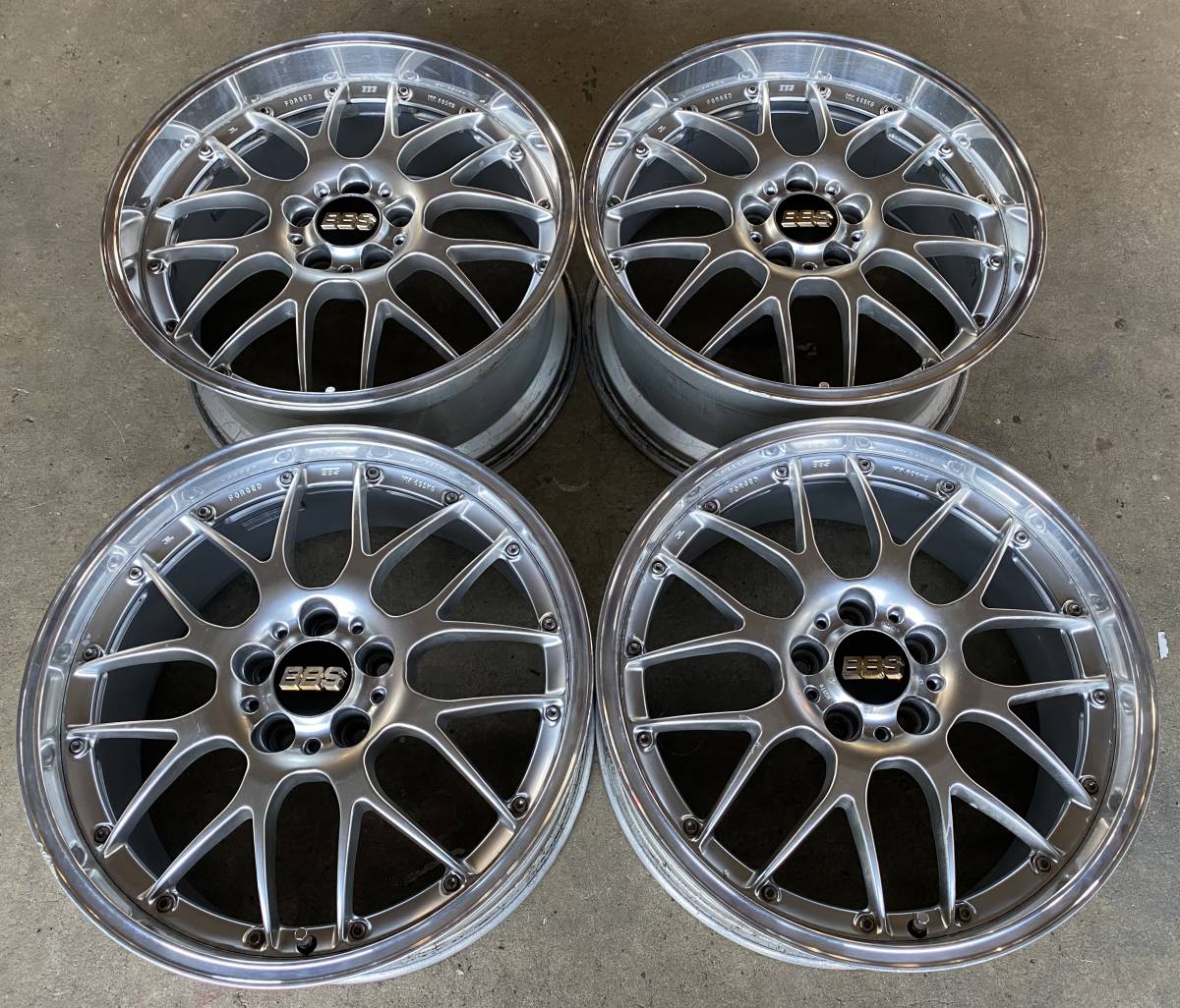 希少！深リム！BBS RS970 RS971 19インチ 8.5J/9.5J 5H 114.3 +43/+45 4本_1