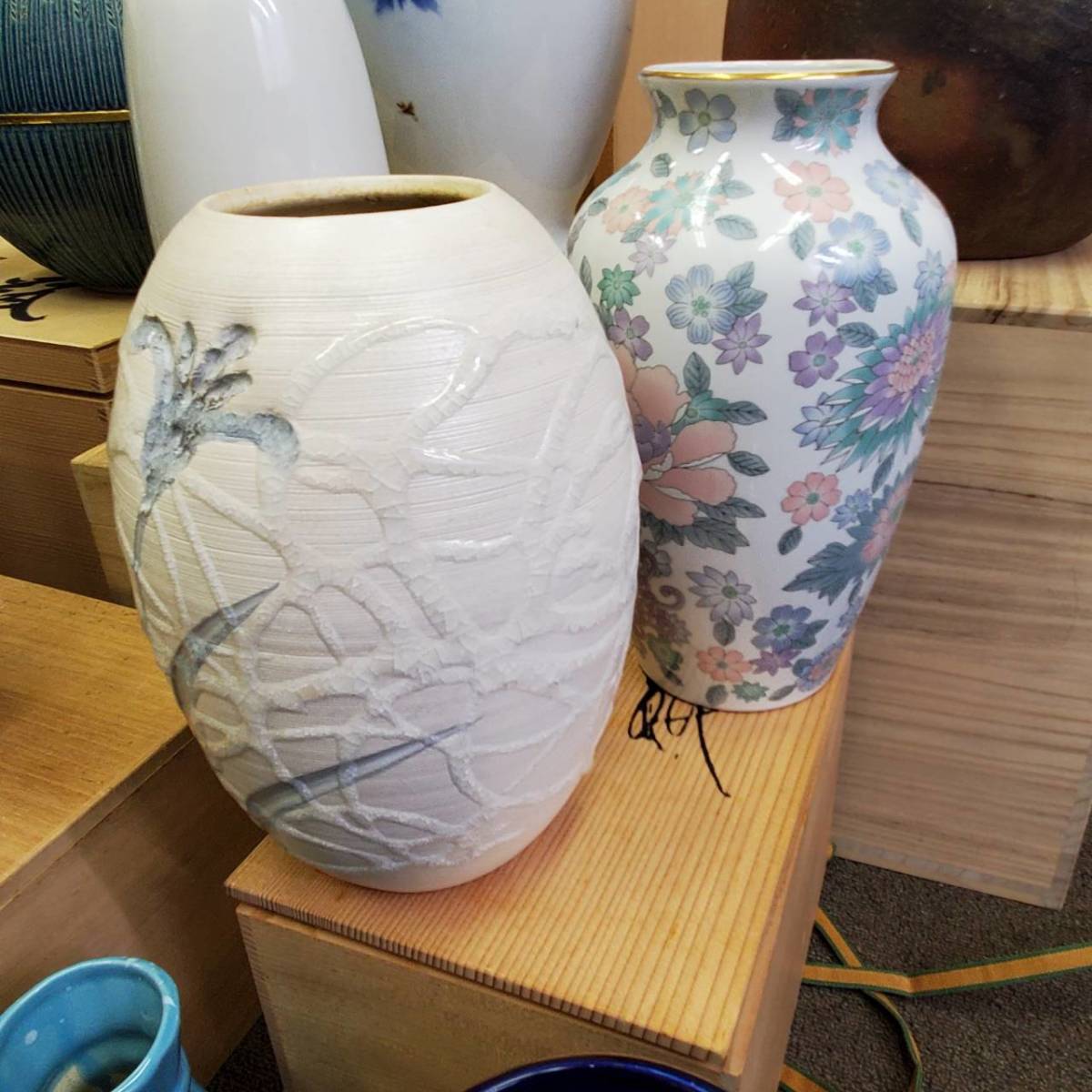 旧家蔵出し】おまとめ 備前焼 花瓶 焼き物 皿 壺 花器 骨董品 詳細不明  