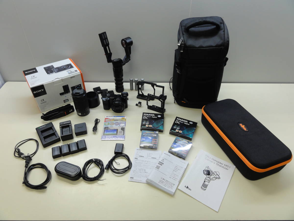 SONY α6000 ダブルズームキット + 動画撮影特化セット(ジンバル + 専用 