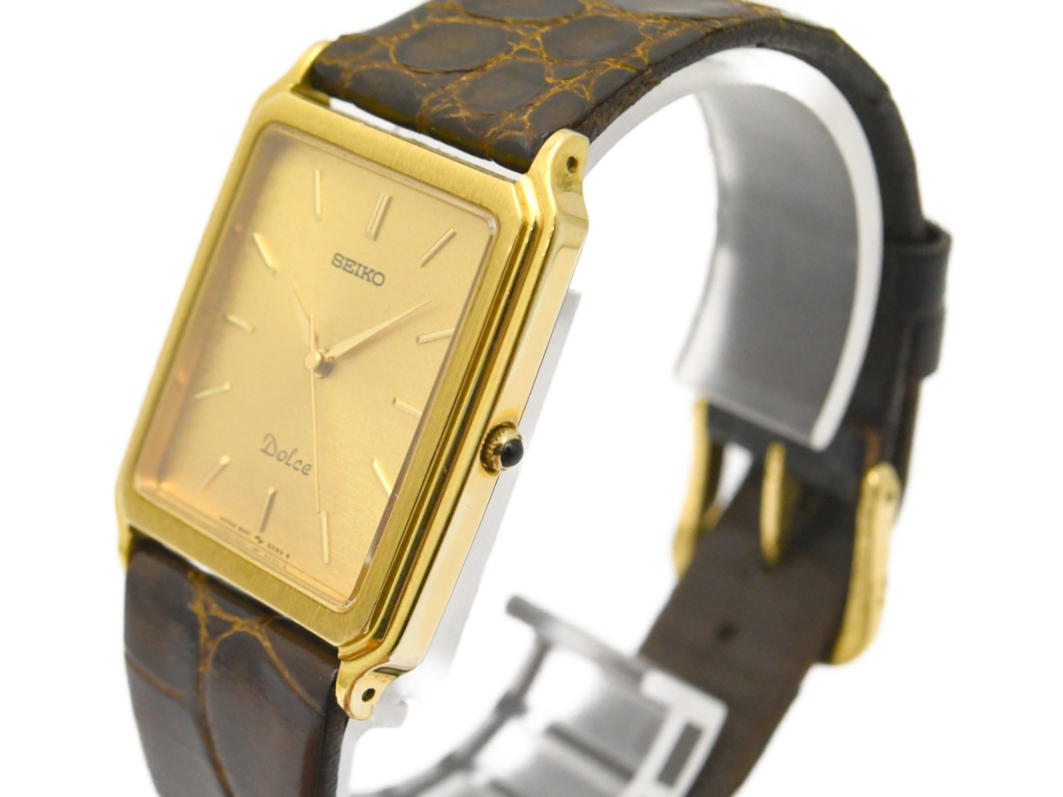 美品] 動作OK【SEIKO】セイコー Dolce ドルチェ 8N41-5080 K14無垢 SS 
