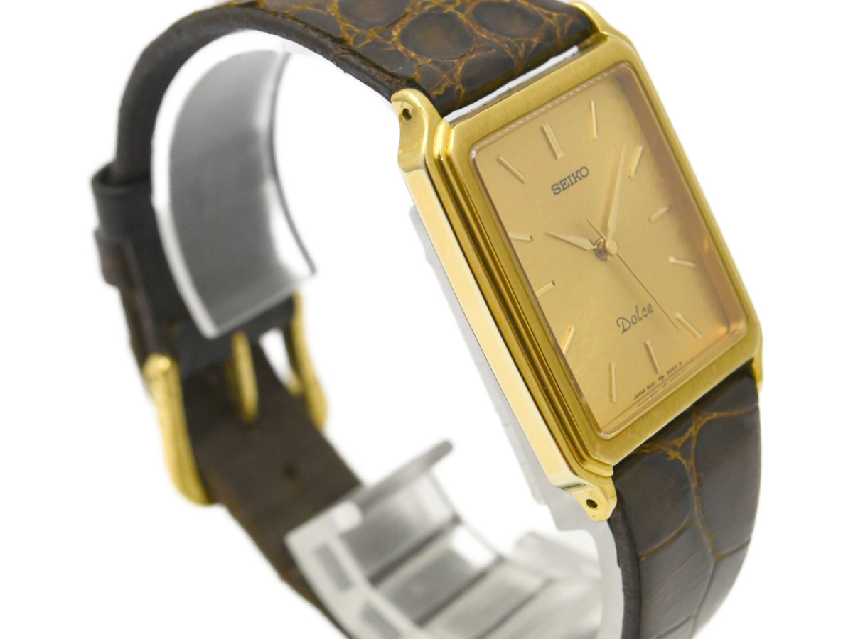 美品] 動作OK【SEIKO】セイコー Dolce ドルチェ 8N41-5080 K14無垢 SS 