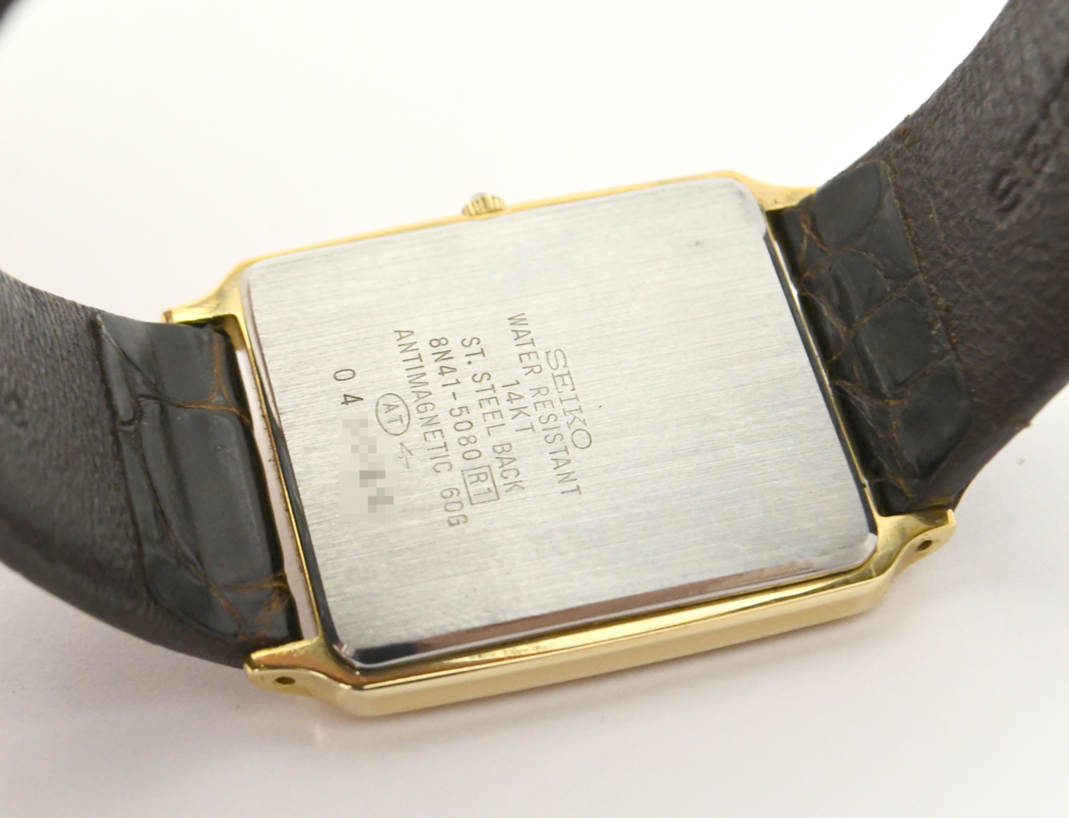 美品] 動作OK【SEIKO】セイコー Dolce ドルチェ 8N41-5080 K14無垢 SS 