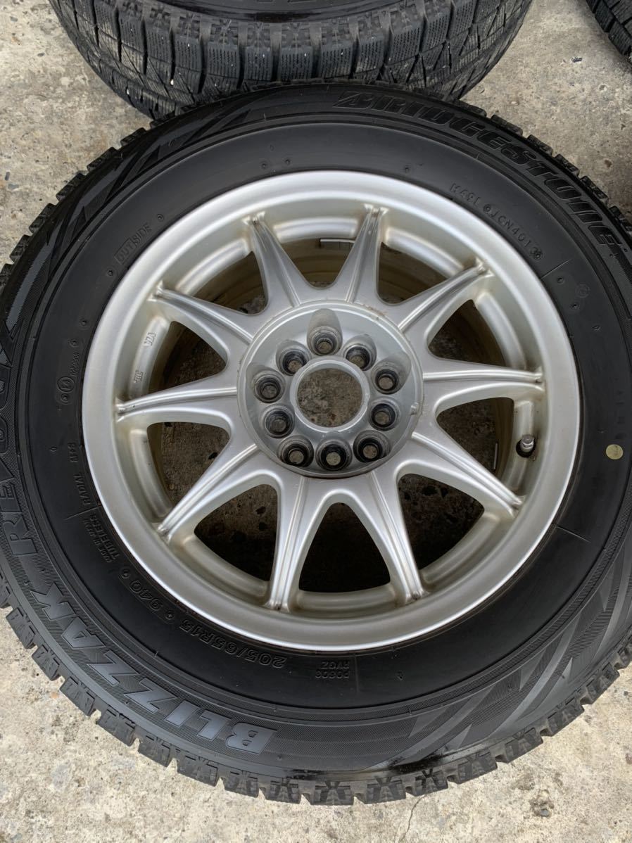 205/65/r15 PCD100/5h/6.5j +38スタッドレスタイヤホイール4本セット 
