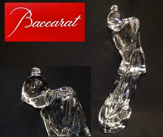 5144[M]◇Baccarat バカラ◇フィギュリン/オーガスタ/ゴルファー