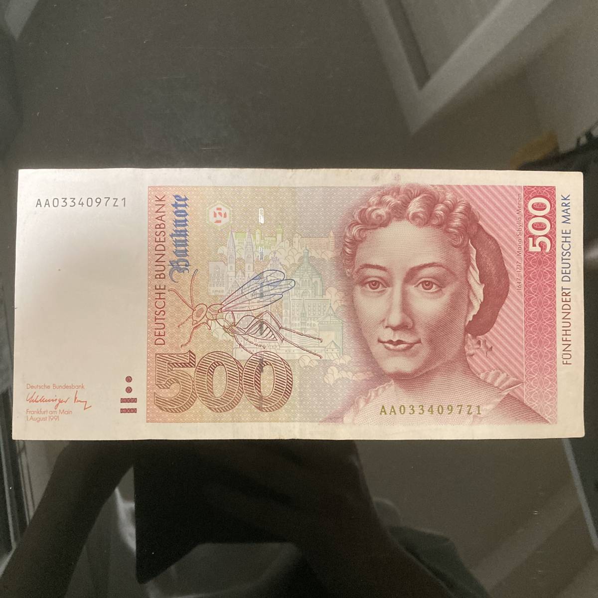 ラスト一品【極美品】外国紙幣 ドイツ 500 ドイツマルク 紙幣(世界 