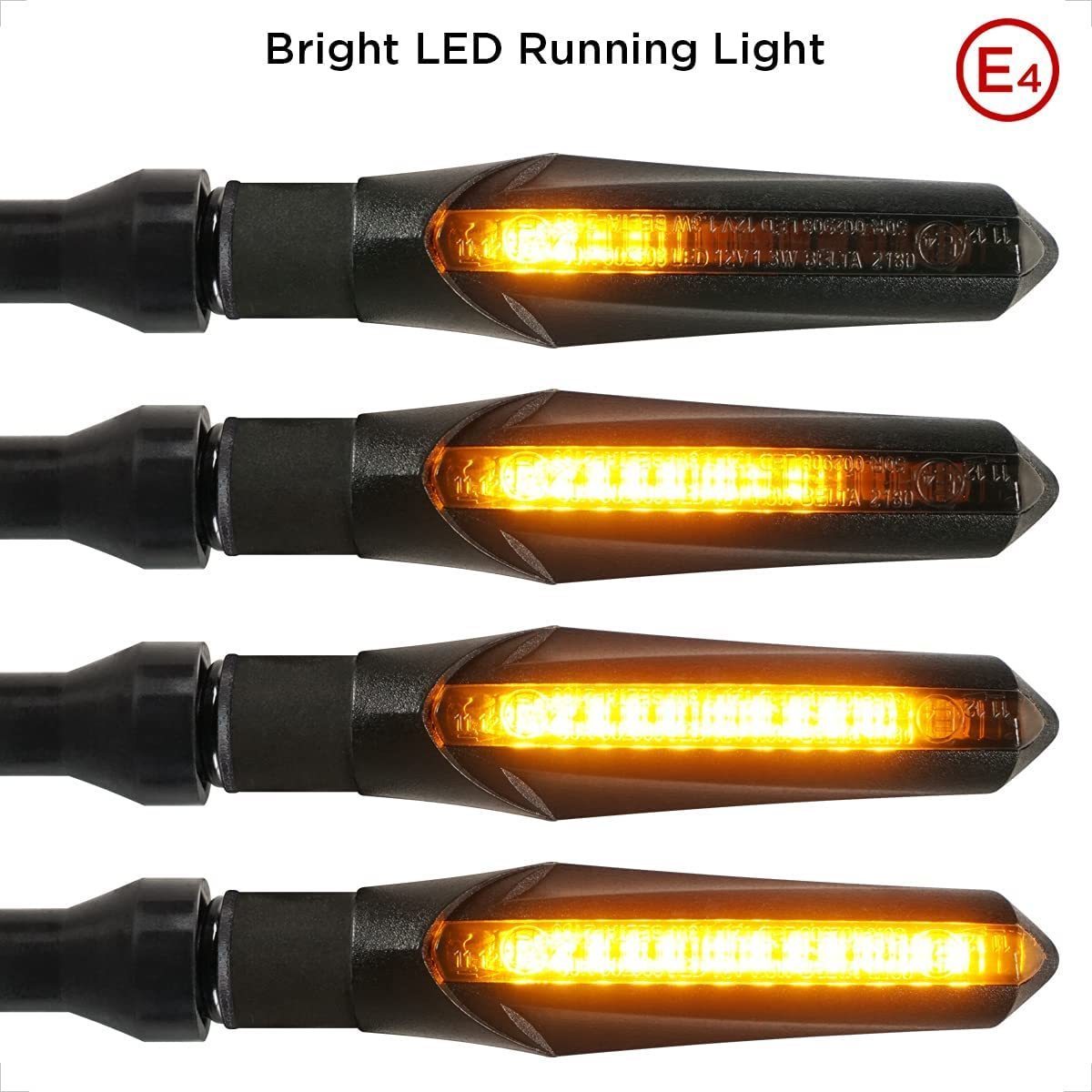 LED ウインカー バイク シーケンシャルウインカー | シーケンシャル 流れる 流れるウインカー 流れるウィンカー ウインカーX-68 4個セッ 4個の通販 流れるバイク汎用 デイライト白 黒 安い商品