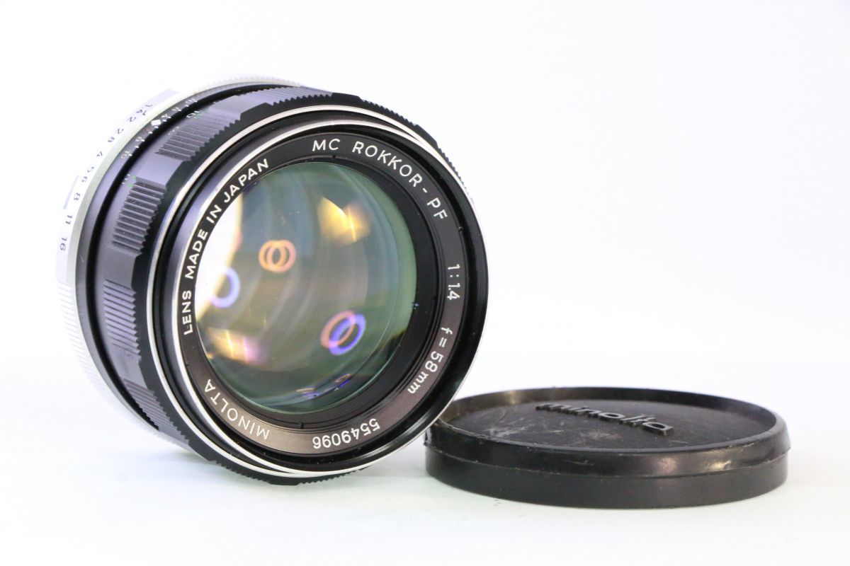 全国無料，得価 点検済 良品 ミノルタ MINOLTA MC ROKKOR-PF 58mm F1.4 極うすくもり CCC 308(ミノルタ)｜売買されたオークション情報、yahooの商品情報をアーカイブ公開 - オークファン ミノルタ