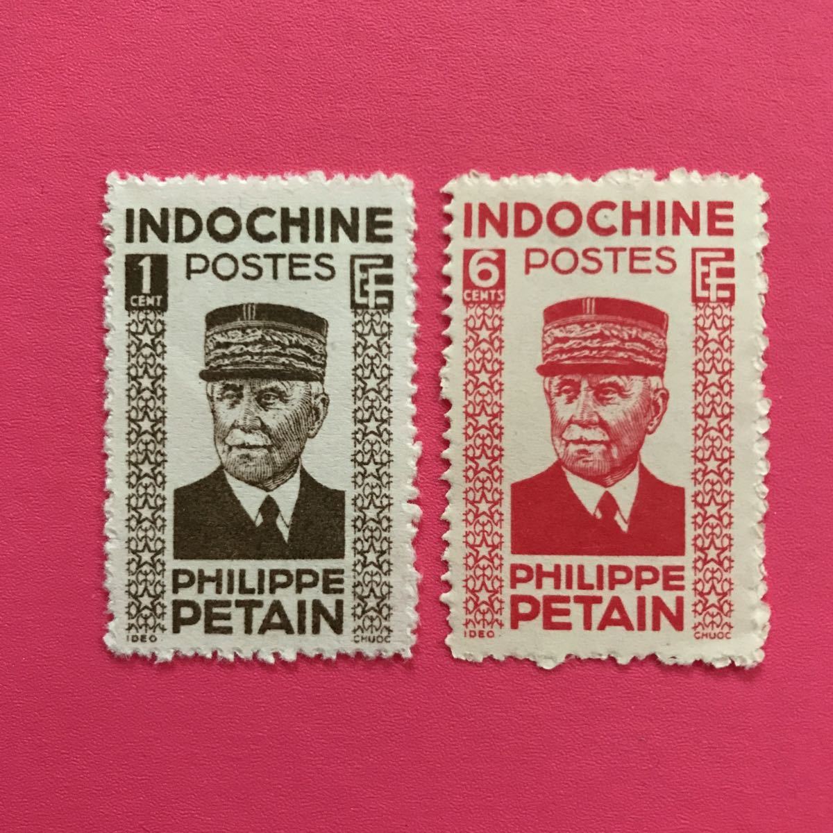 外国 切手 フランス領インドシナ 1942年 フィリップ ペタン 2種 アジア 売買されたオークション情報 Yahooの商品情報をアーカイブ公開 オークファン Aucfan Com