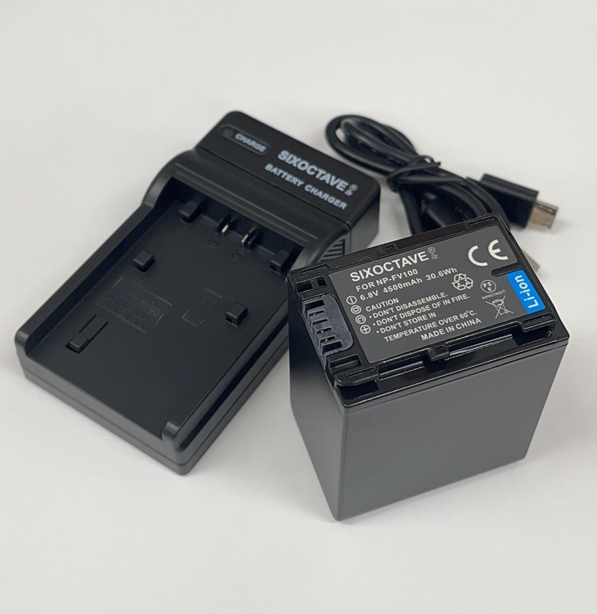 NP-FV100 SONY 互換バッテリー 1個と 互換充電器（USB充電式）1個 HDR