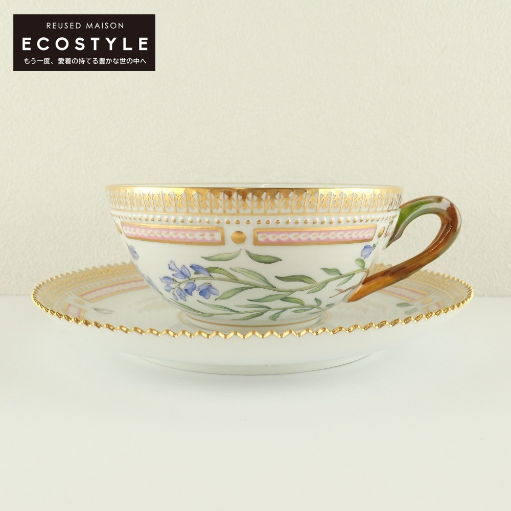 【美品/1円】 Royal Copenhagen ロイヤルコペンハーゲン フローラ ダニカ ティーカップ＆ソーサー 食器_1