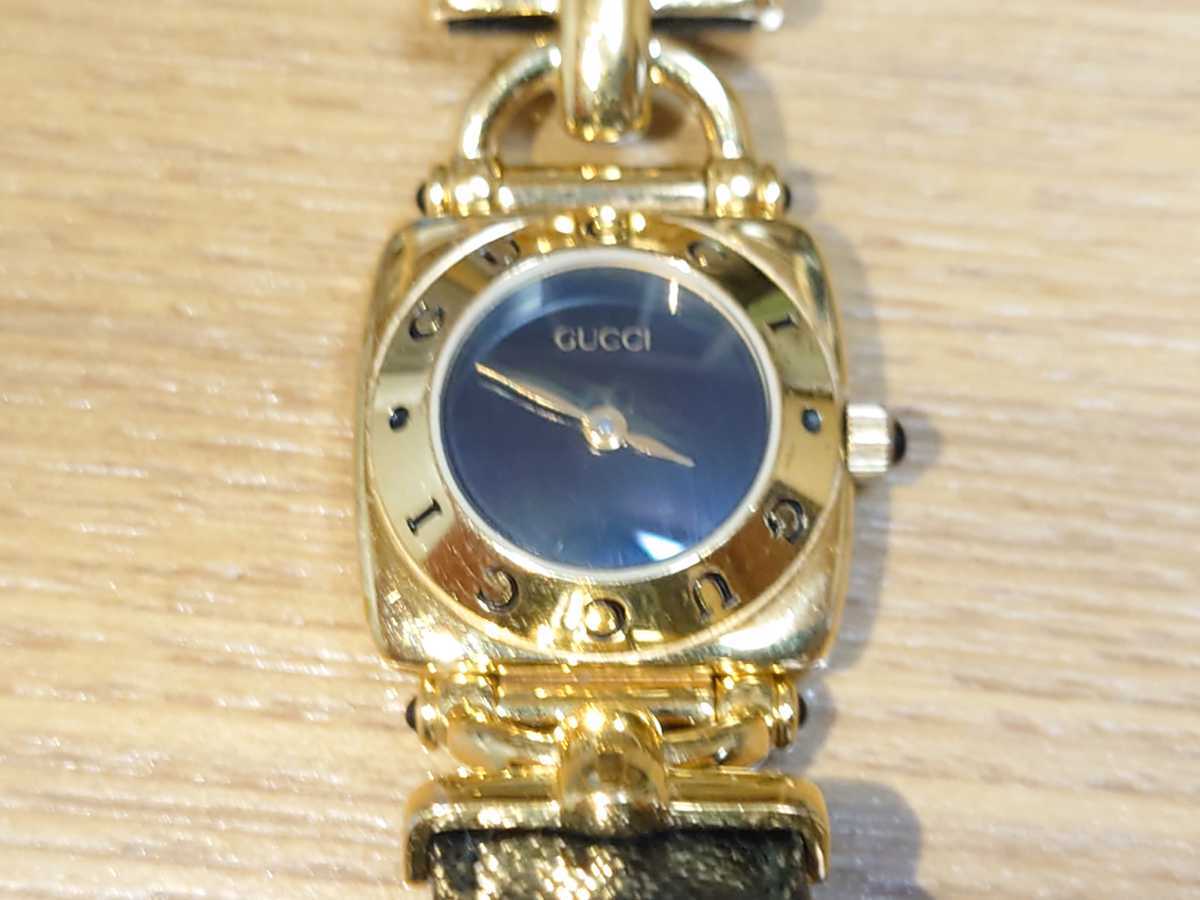 6300L GUCCI グッチ 6300lの中古品 1円 革ベルト キレイ GUCCI グッチ