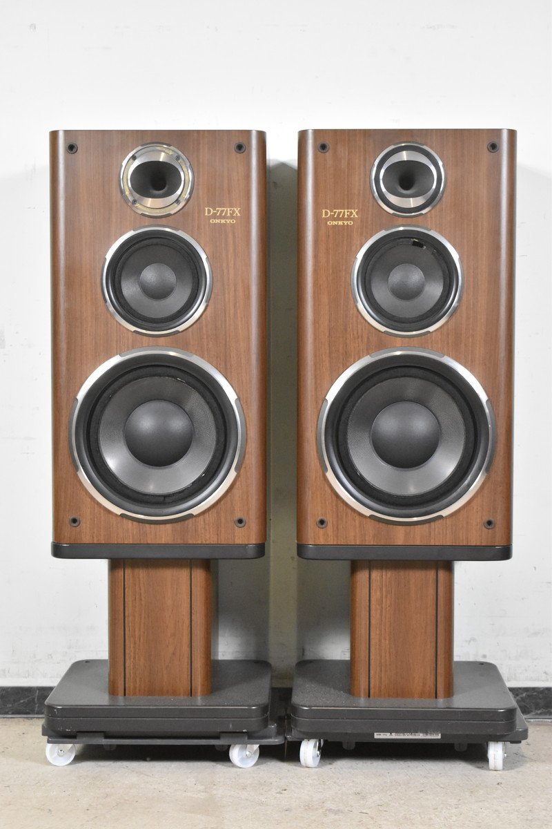 ☆ ONKYO オンキョー D-77FX スピーカーペア スタンド付き AS