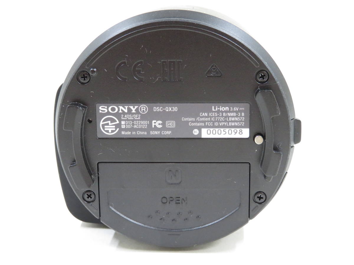 中古・完動品 SONY ソニー DSC-QX30 OpticalSteadyShot Cyber-shot G Lens 3.5-6.3/4.3-129 （m010） DSC-QX30 SONY Camera 64GBSD + 光学30倍