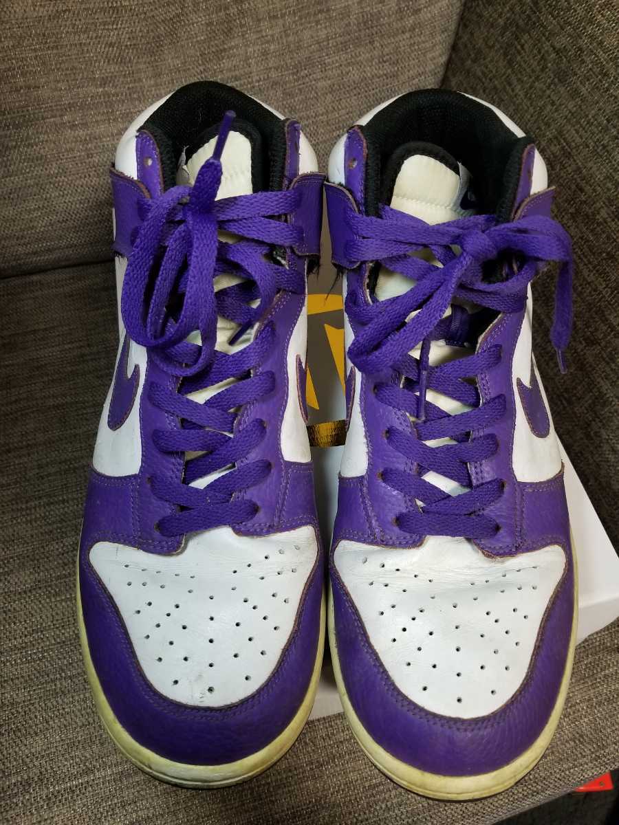 ☆絶版品☆NIKE DUNK ナイキ ダンク HIGH 08 紫×白 317982-500 28.0cm 