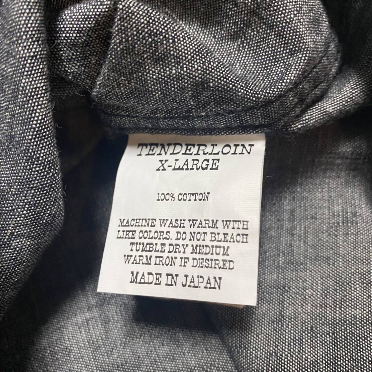 21SS TENDERLOIN STAND SHT CHAMBRAY L/S BLACK テンダーロイン シャツ