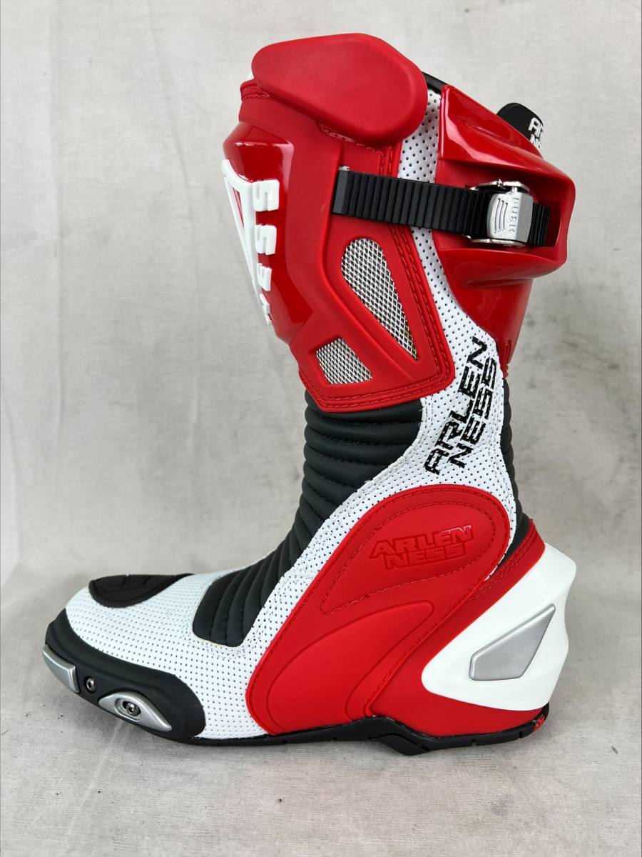 新品未使用 ARLENNESS アレンネス レーシングブーツ BLACK/WHITE/RED  