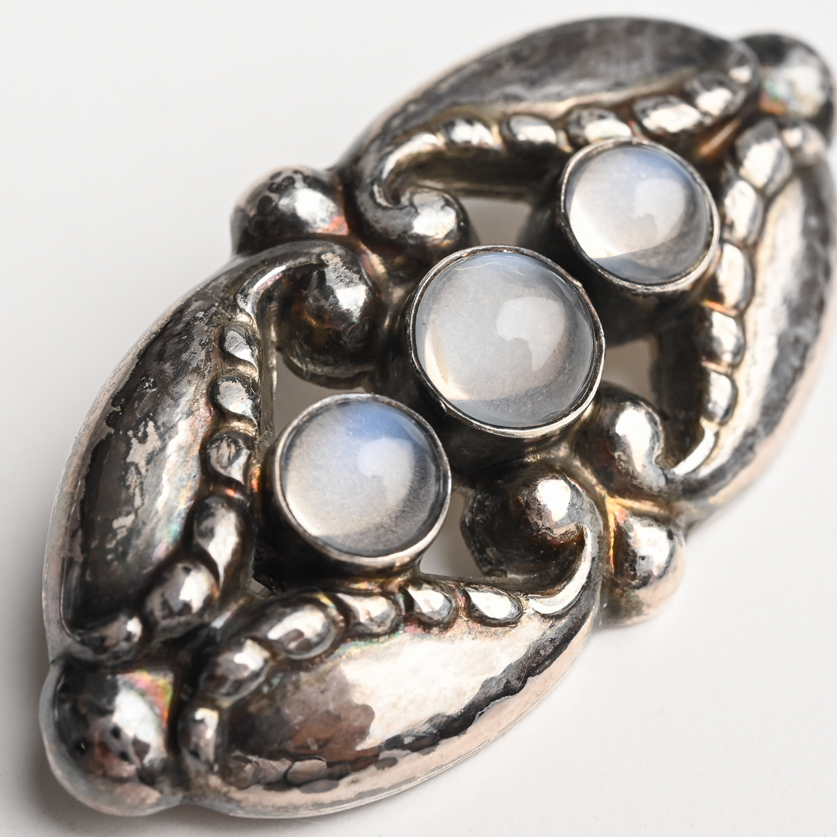 本物・品位保証 GEORG JENSEN 925 S/シルバー ブローチ 156 ムーン