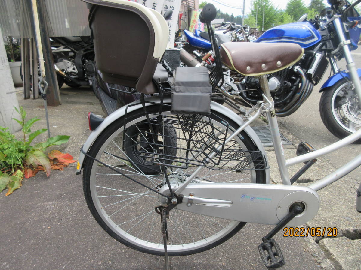 中古自転車☆・子供乗せ付き！自転車26インチ・ママチャリ/3段変速付き 