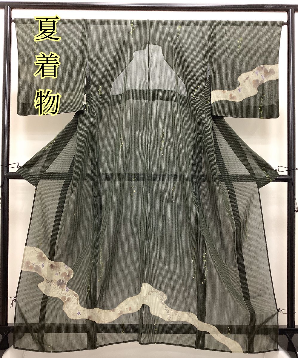 低価，人気セール きものcocon 付下げ訪問着 紬/単衣/夏着物/身丈164/裄67.5/正絹/緑系/やまと誂製 5-20-3K-0113-g(仕立て上がり)｜売買されたオークション情報、yahooの商品情報をアーカイブ公開 - オークファン 仕立て上がり