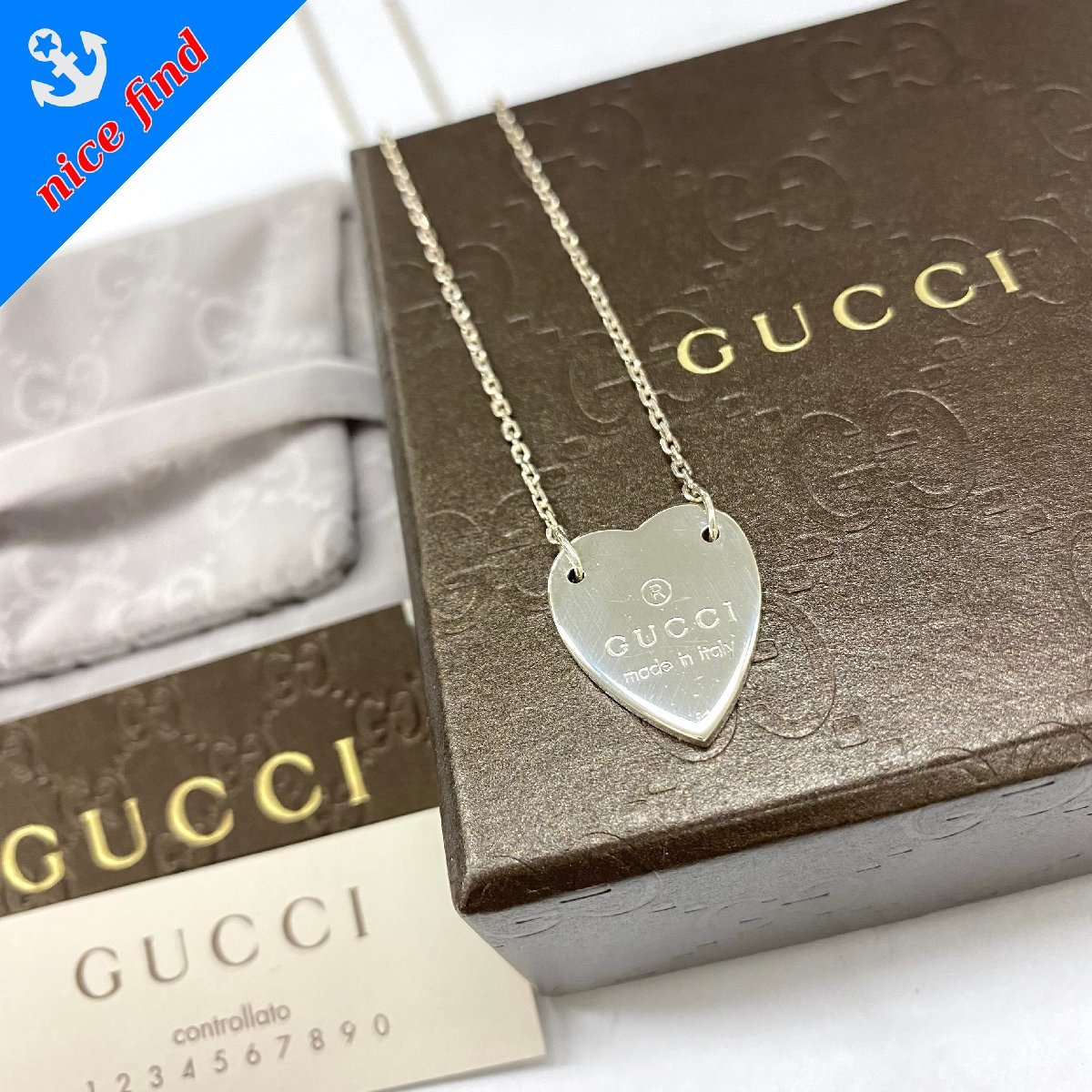 ◇グッチ GUCCI◇ハート モチーフ 223512 J8400 8106 ネックレス  