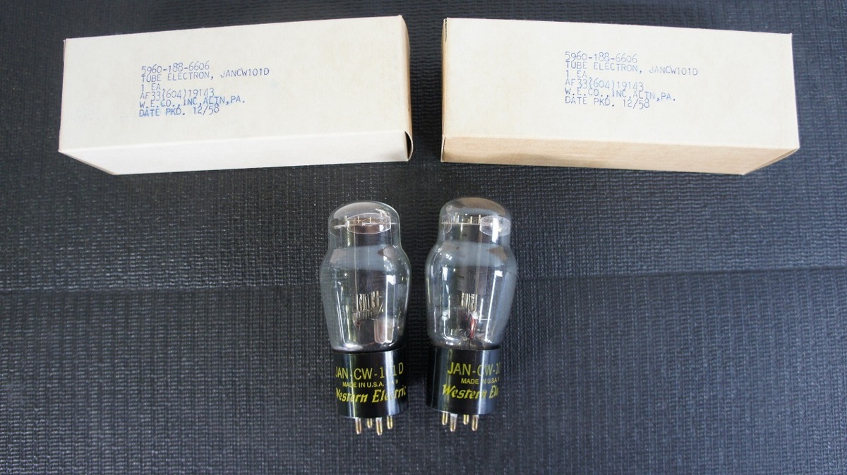 大人気，本物保証 KH 品 Western Electric ウエスタンエレクトリック WE JAN-CW-101D 849 2本セット 白箱付き Sa099680(真空管)｜売買されたオークション情報、yahooの商品情報をアーカイブ公開 - オークファン 真空管
