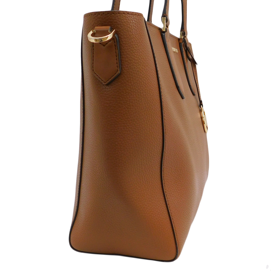 1円 ■ 極美品 マイケルコース ハンドバッグ ブラック系 レザー MKサークルロゴ 普段使い MICHAEL KORS ■E.Bmo.zE-28