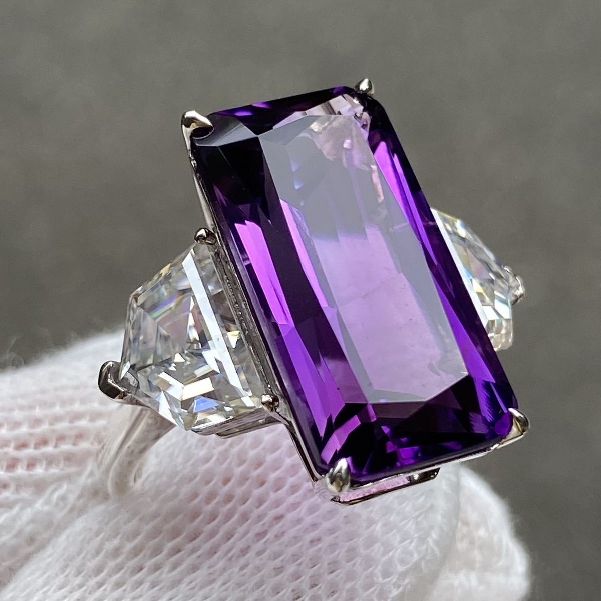 最安値，品質保証 【1円〜】RYUSHO SV925 12.03ct 天然 アメジスト 