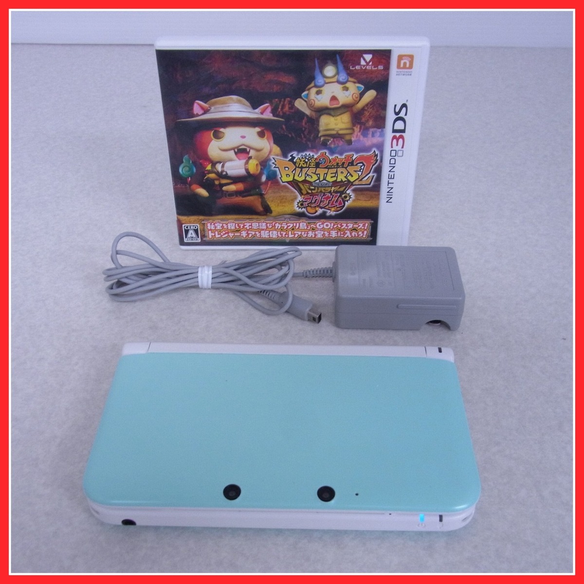 【限定セール，新品】 ニンテンドー3DSLL ミント&times;ホワイト 本体 + ソフト 妖怪ウォッチバスターズ2 秘宝伝説バンバラヤーマグナム まとめてセット 10(ニンテンドー3DS LL本体)｜売買されたオークション情報、yahoo ニンテンドー3DS LL本体